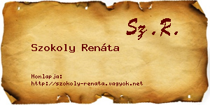 Szokoly Renáta névjegykártya