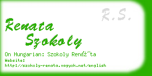 renata szokoly business card